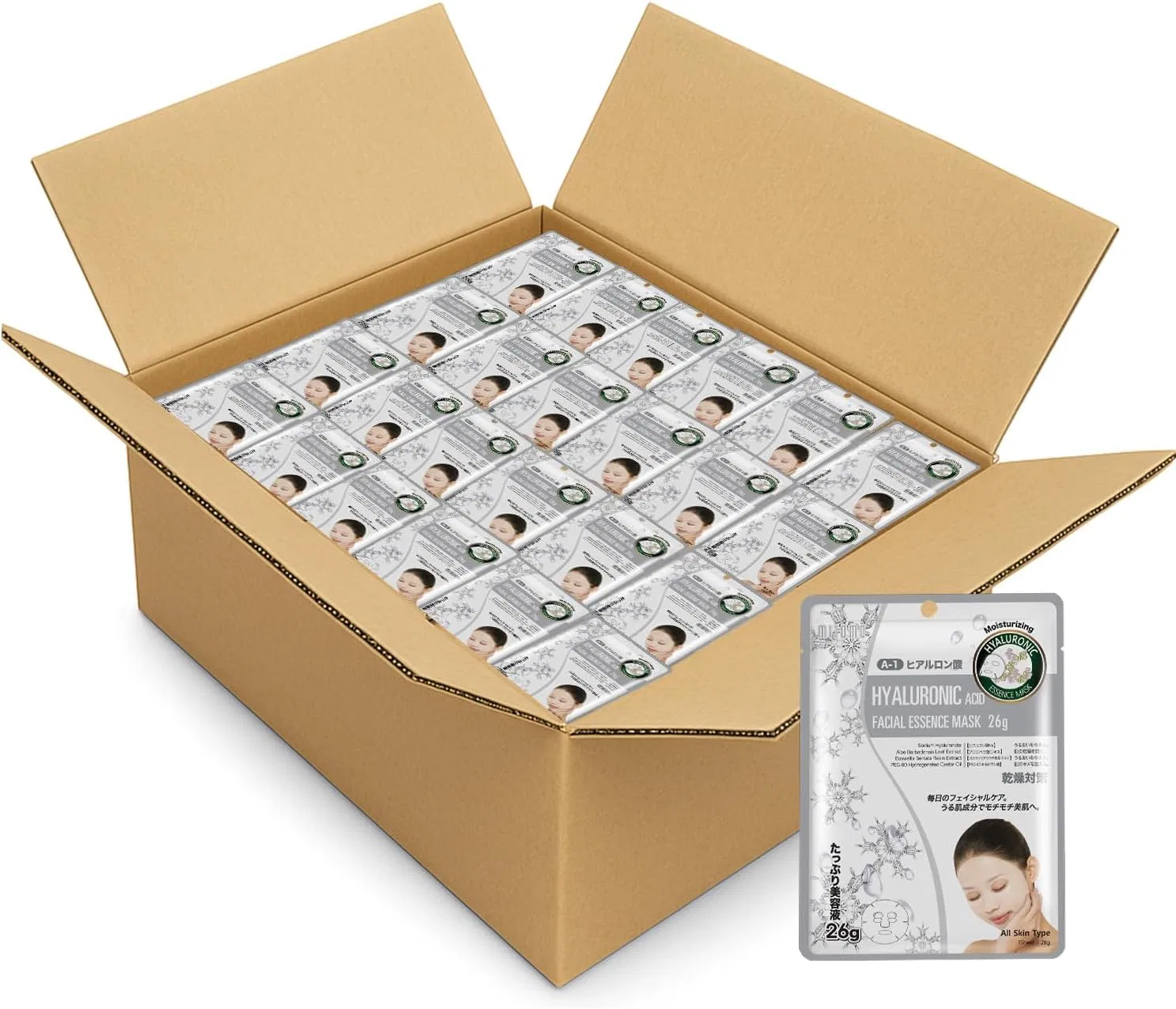 Набор Tomodachi — Масок для лица MITOMO SKINCARE с гиалуроновой кислотой, 400 шт., 15600 г