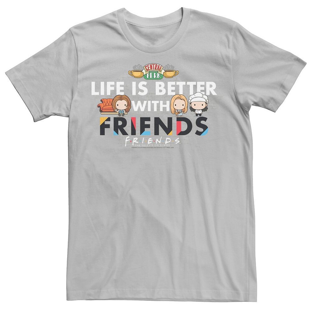 

Мужская футболка Friends Chibi Better With Friends Licensed Character, цвет Silver