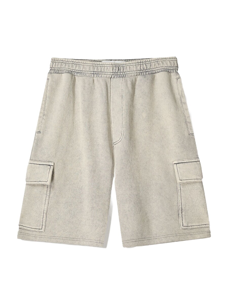 

Обычные брюки-карго Bershka, цвет mottled white