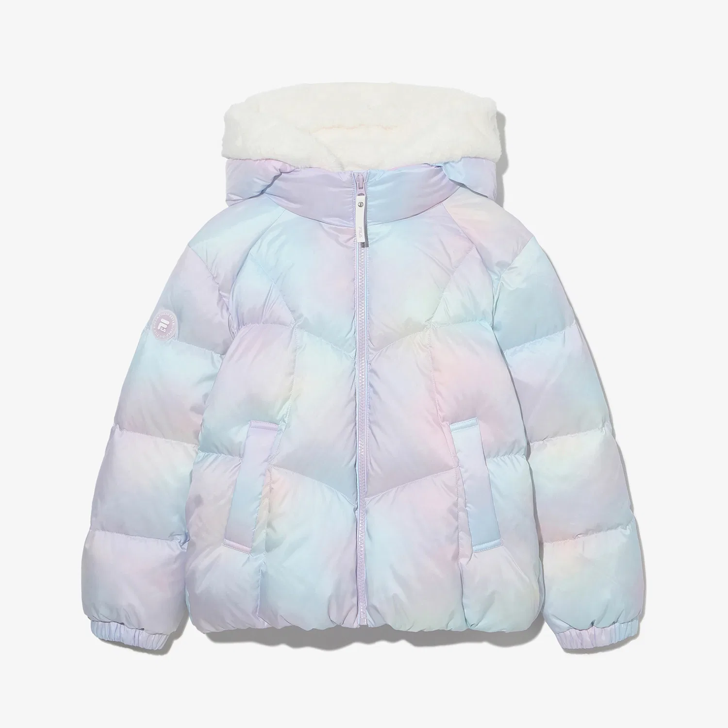 Детский фиолетово-лавандовый короткий пуховик "Cotton Candy" от Fila Kids — фото 2