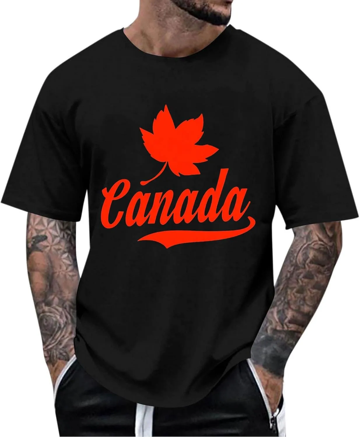 

Футболка мужская Canada Day с коротким рукавом и принтом кленового листа