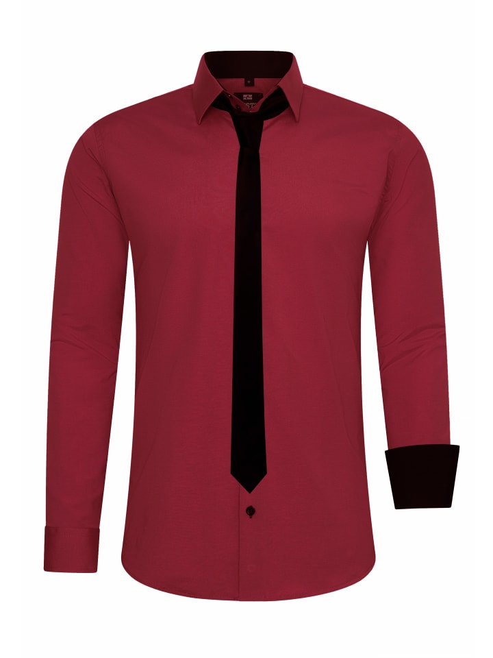 

Rusty Neal Рубашка и галстук бордового цвета