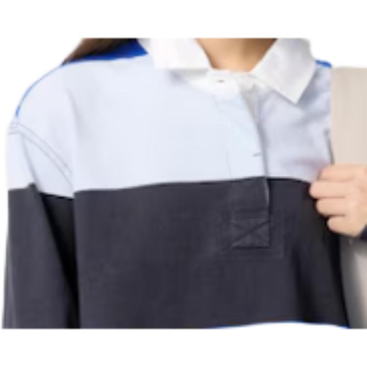 UNIQLO Джей даблъю андерсон поло футболка женская blue black — фото 4