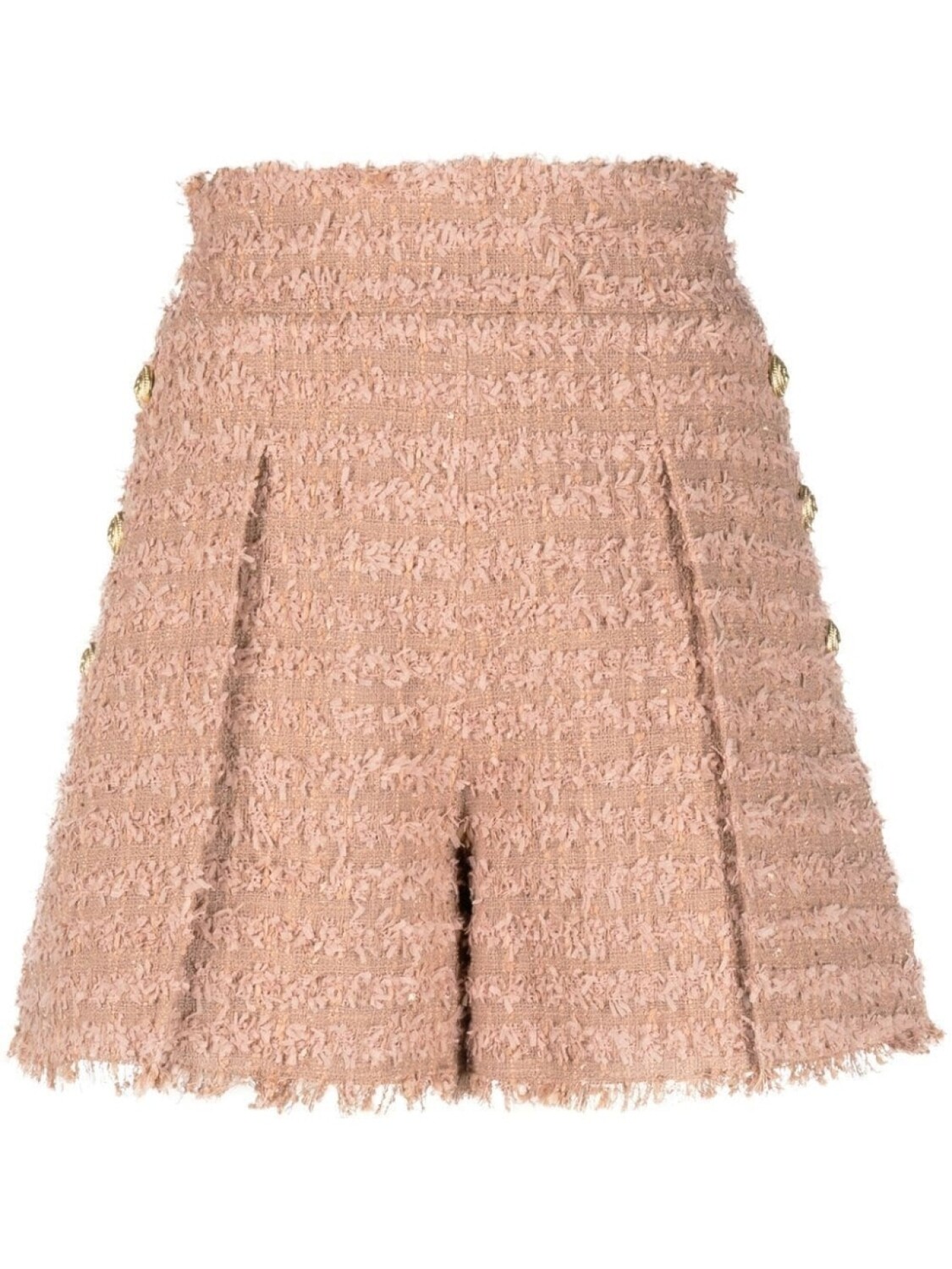 

Balmain твидовые шорты с завышенной талией, нейтральный цвет