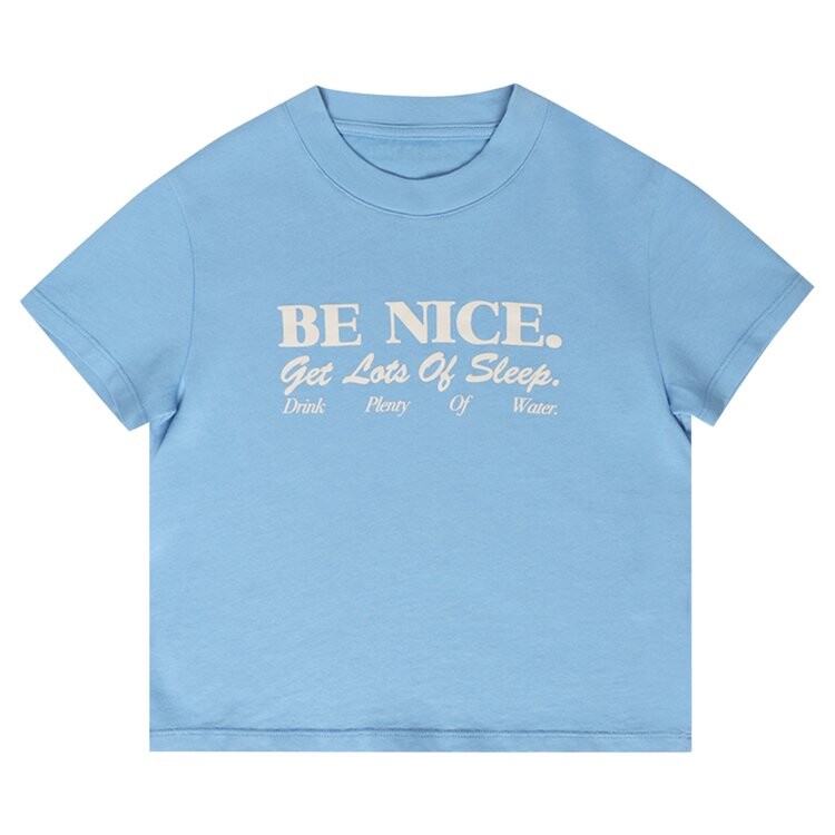 

Футболка Sporty & Rich Kids Be Nice T-Shirt, цвет Periwinkle/Cream