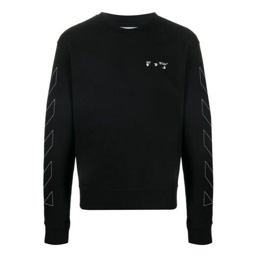 

Толстовка diagonal stripes logo pullover men black Off-White, черный