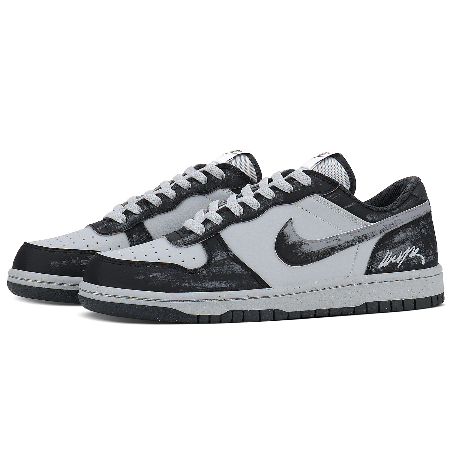 Nike Кроссовки Big Low top Skateboard Shoes мужские Black Gray — фото 4