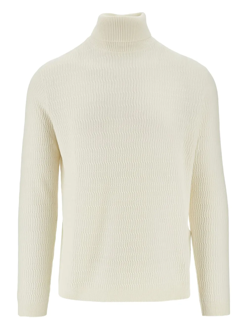 

Свитер с воротником-стойкой Emporio Armani, бежевый