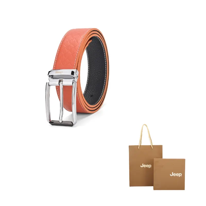 

Jeep Кожаный ремень из коровьей кожи унисекс Orange 355