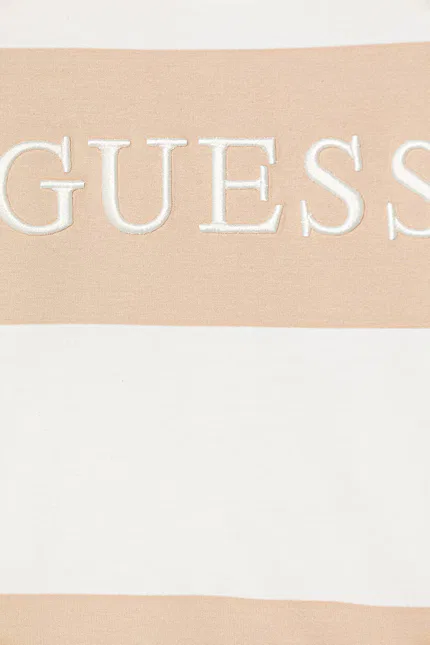 Худи детское с узором Guess, бежевый — фото 3