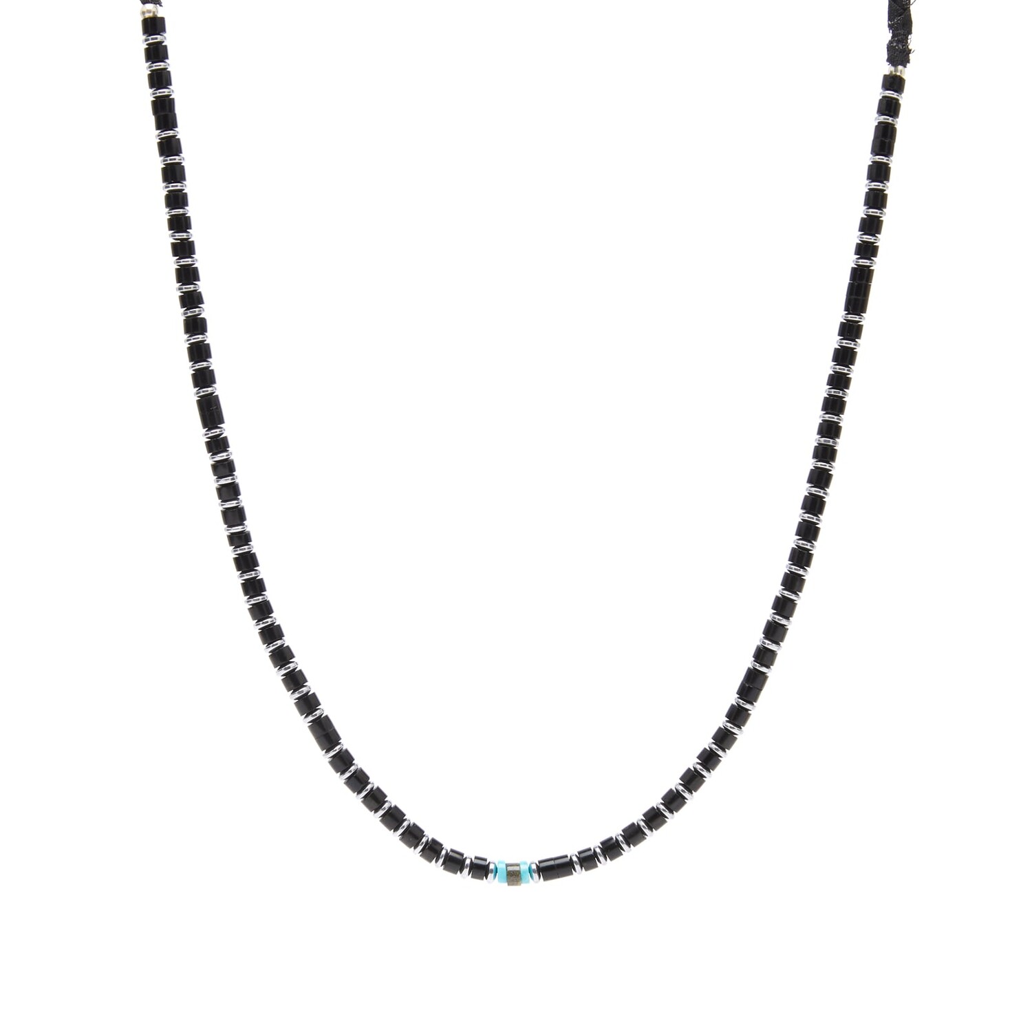 

Ожерелье Mikia Heishi Hematite Bandana Necklace, цвет Jet