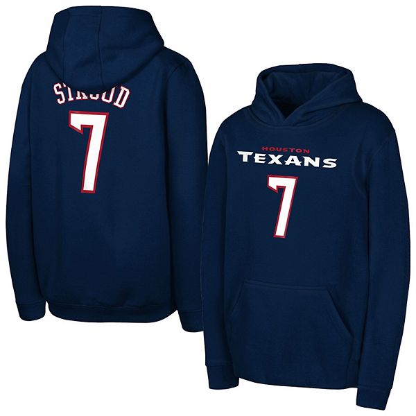 

Толстовка с капюшоном Youth cj stroud navy houston texans mainliner с именем и номером игрока Outerstuff