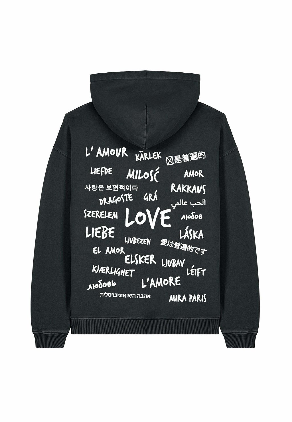 

Толстовка UNIVERSAL LOVE UNISEX VINTAGE PRINT - Hoodie Mira Paris, цвет Black Denim