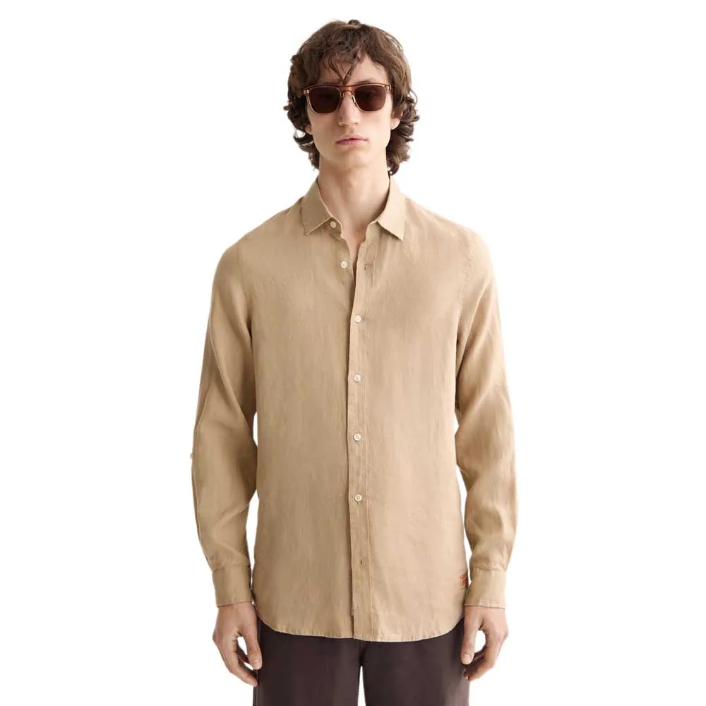 

Рубашка Scotch & Soda Regular-Fit Linen, бежевый