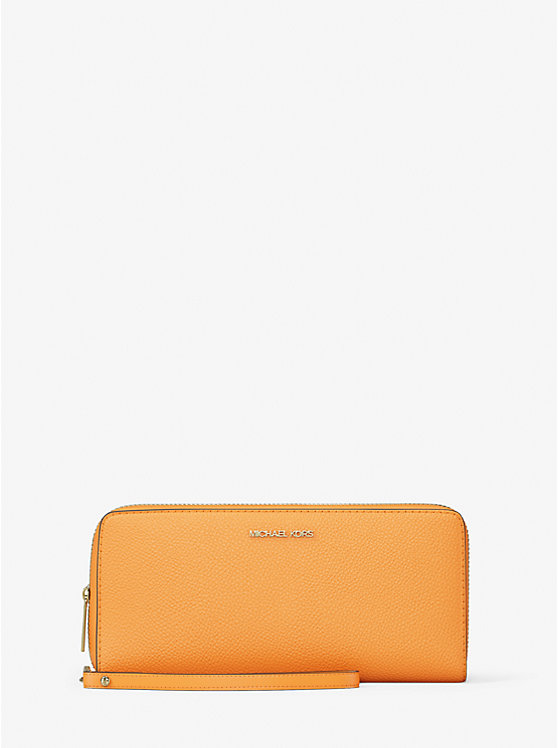 

Большой дорожный кожаный клатч Jet Set из зернистой кожи Michael Kors, оранжевый