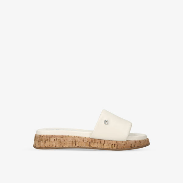 Мюли из искусственной кожи на плоской подошве с заклепками c Carvela, белый