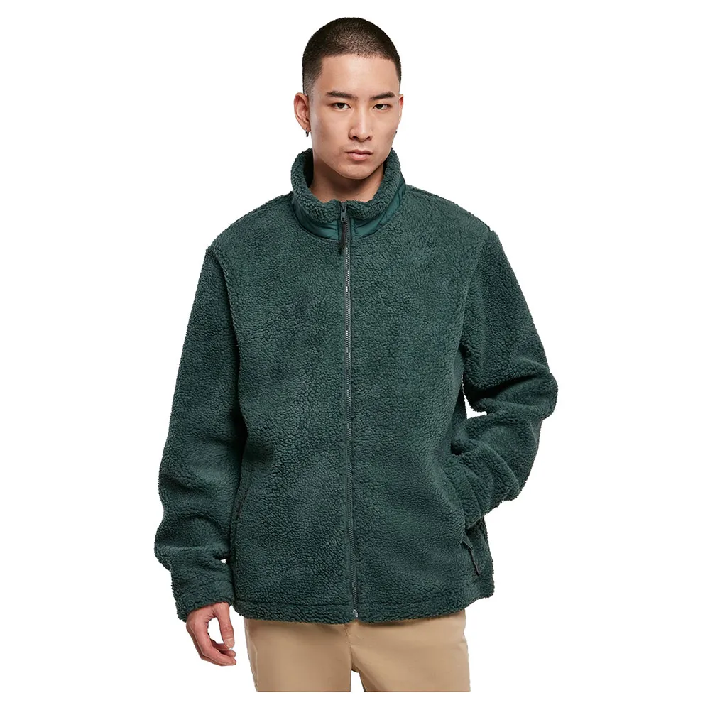 

Толстовка Urban Classics Basic Sherpa full zip, зеленый