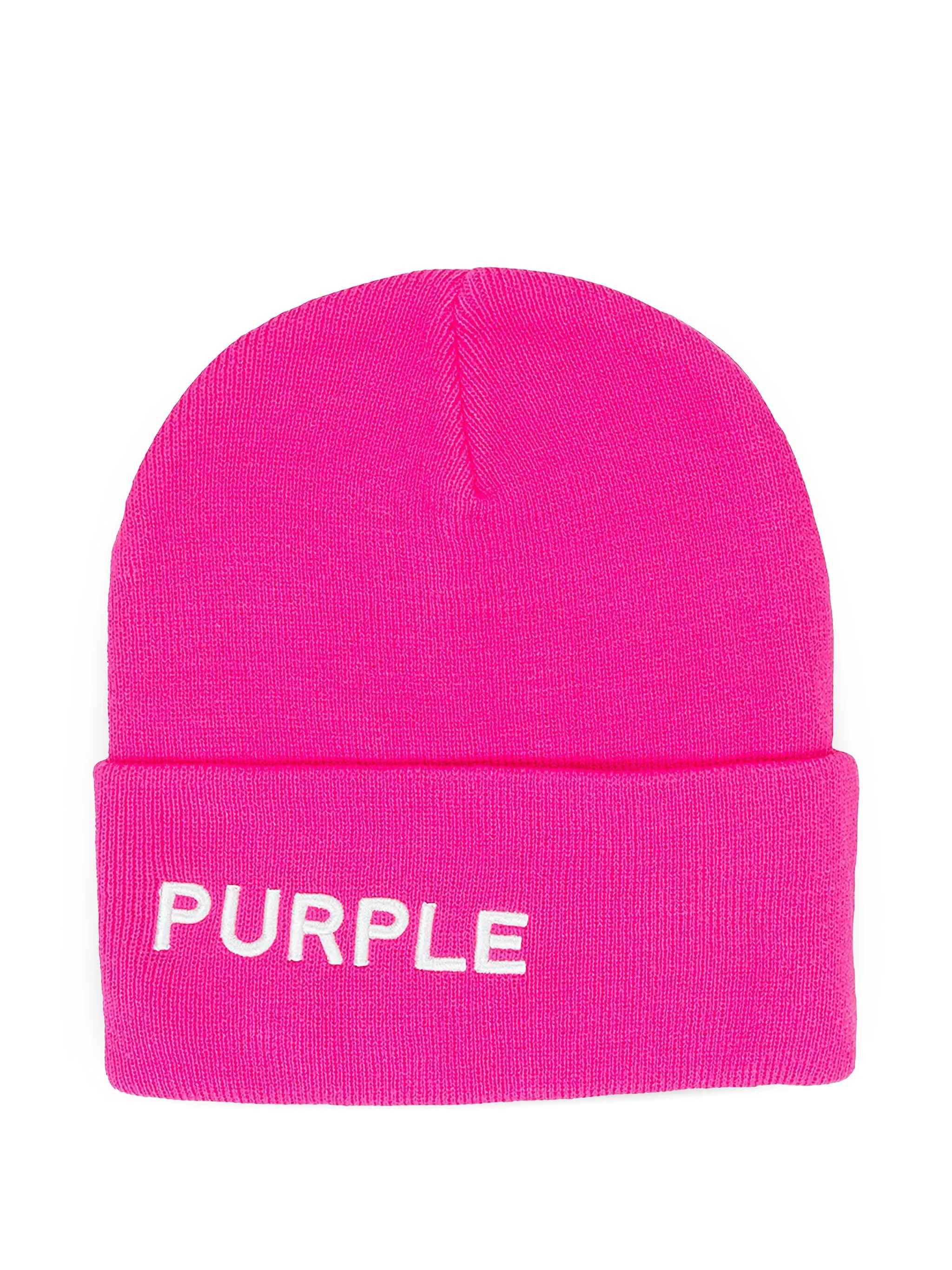 

Шапка бини с манжетами Purple Brand, розовый