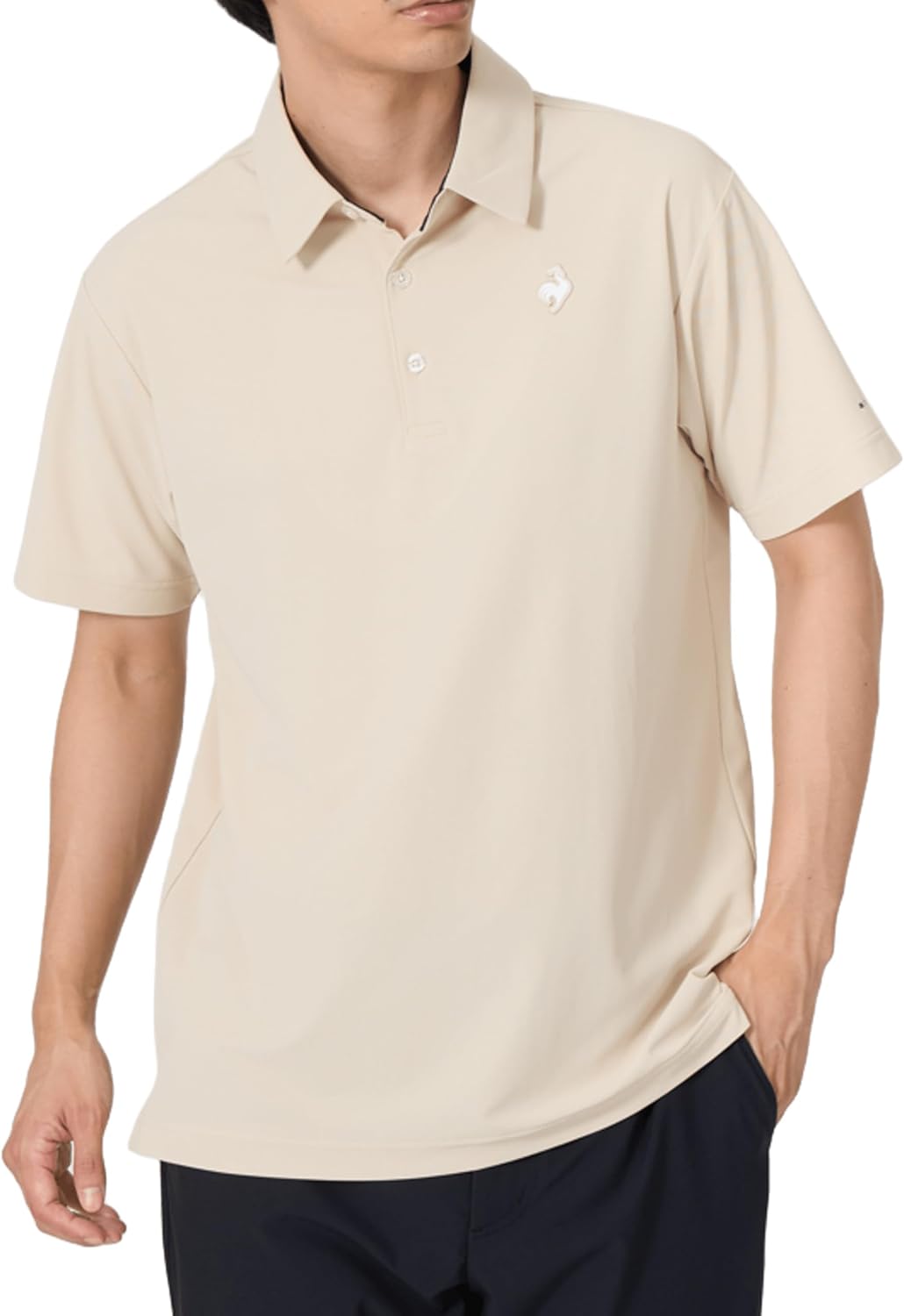 

Поло Coq Sportif, цвет «Хеланука», с воротником, влагоотводящая, эластичная, защита от УФ-излучения (UPF30) Le Coq Sportif