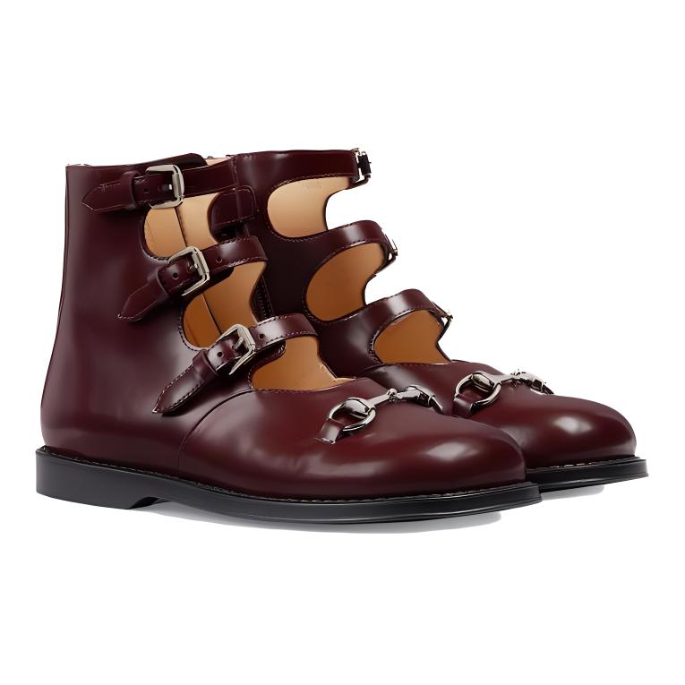 

Высокие детские кожаные туфли Бордо Kids' GUCCI