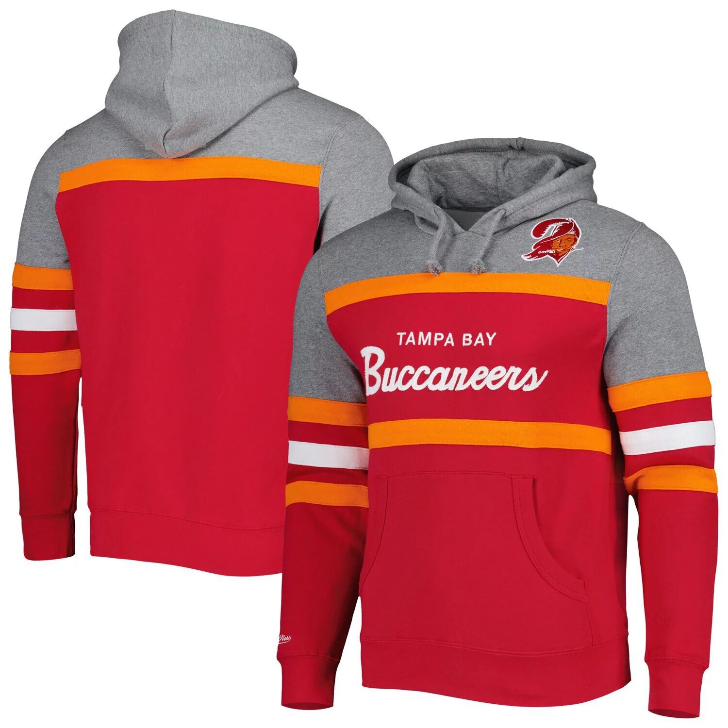 

Мужская футболка с капюшоном Mitchell & Ness красного/серого цвета Tampa Bay Buccaneers Head Coach, Красный, Мужская футболка с капюшоном Mitchell & Ness красного/серого цвета Tampa Bay Buccaneers Head Coach