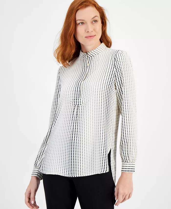 

Туника с гороховым принтом Anne Klein, белый