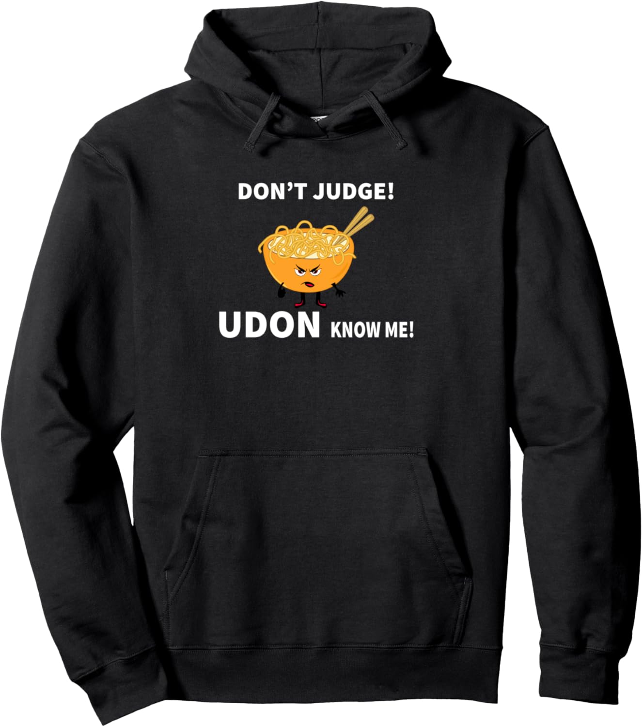 

Удон - Не судите строго, забавная толстовка с изображением удона Udon-Themed Apparel, черный
