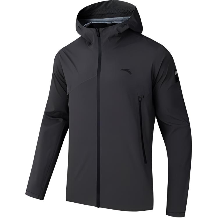 

ANTA Ветровка мужская водонепроницаемая ветрозащитная дышащая, Smoke Black Gray