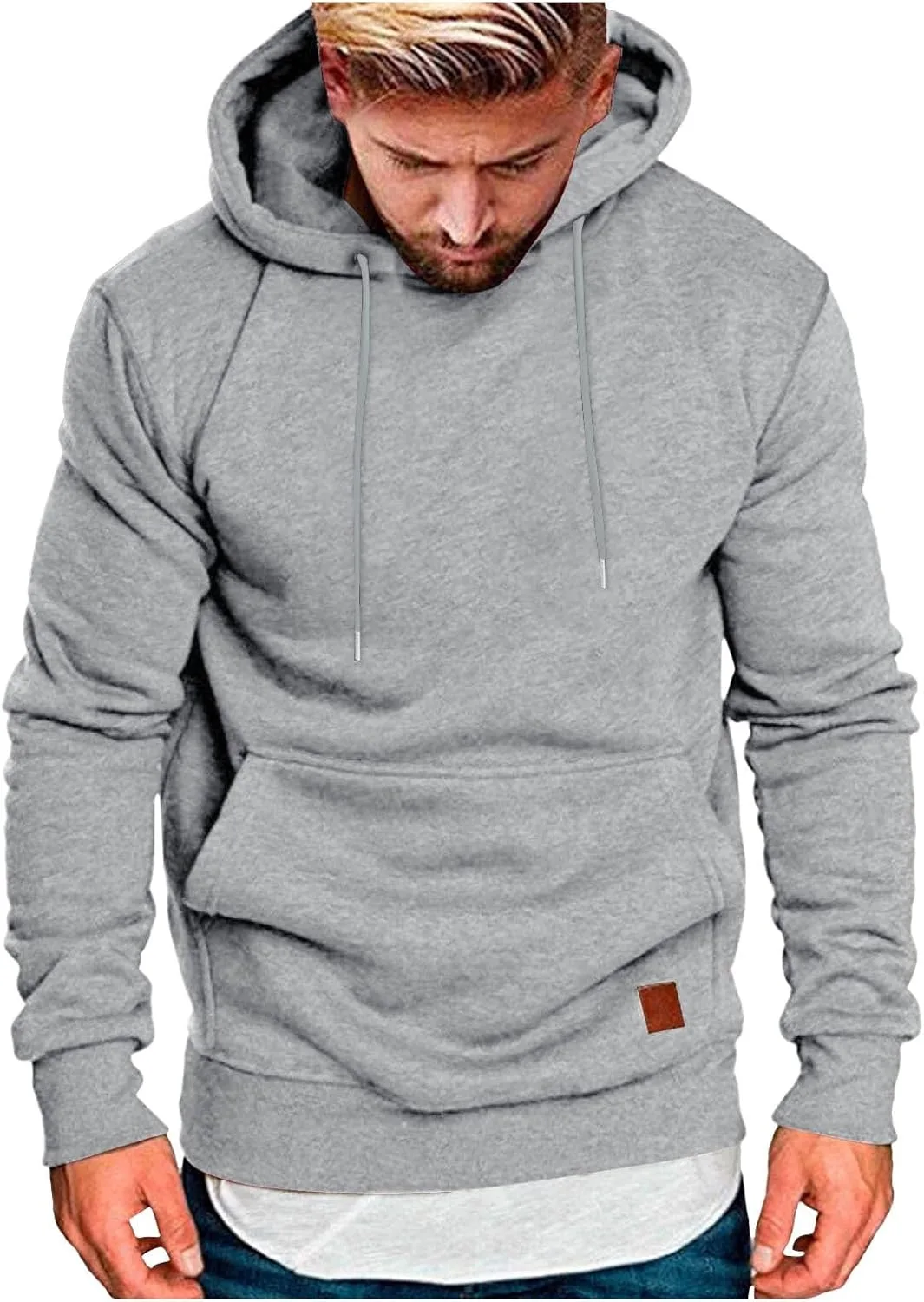 

Мужская худи Fleece Casual Loose Fit с карманами