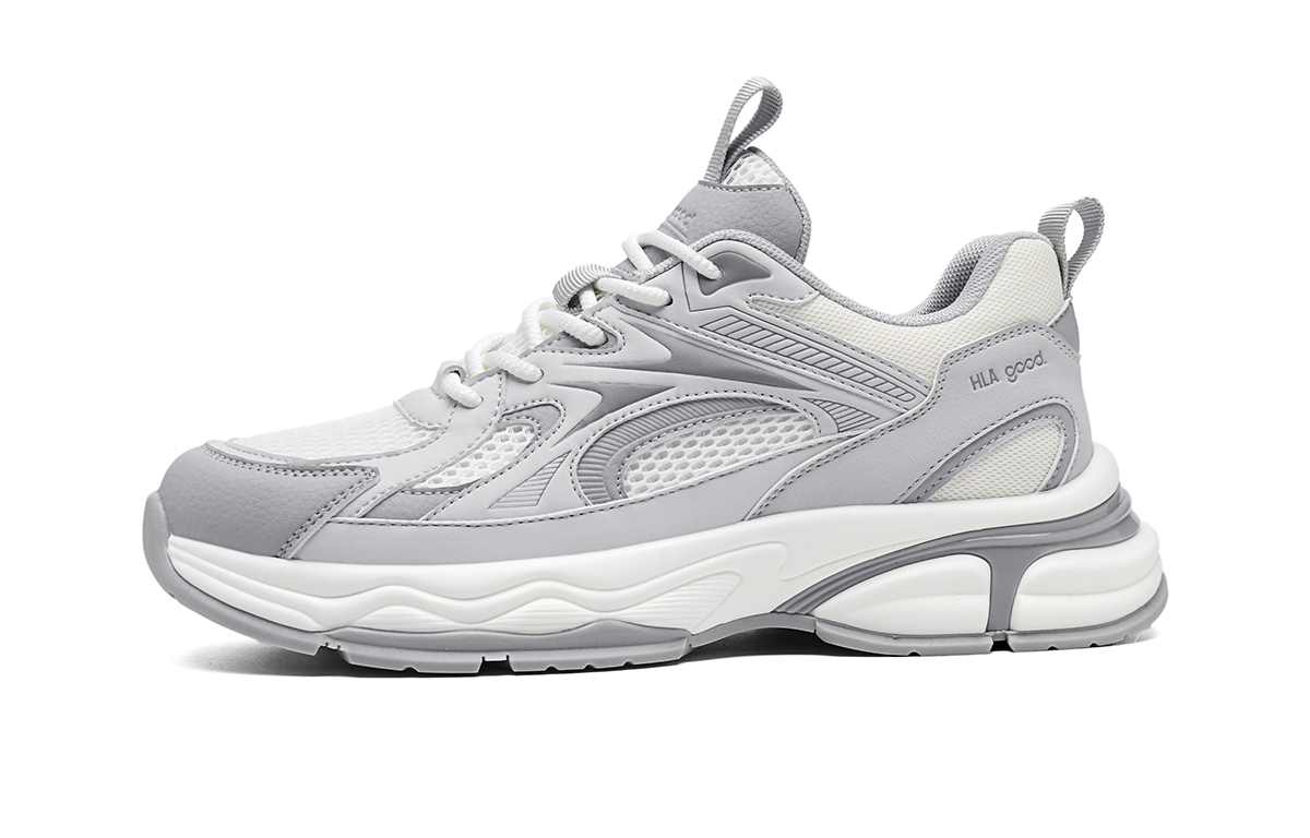 

HLA Низкие массивные кроссовки мужские бело-серые, цвет White Gray