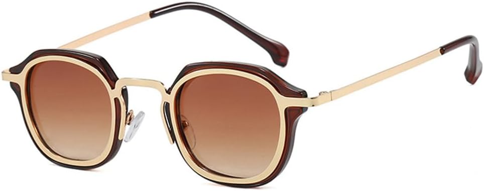 

Солнцезащитные очки UV400 с защитой от УФ-излучения — круглая оправа в стиле панк с градиентным переходом, маленькие, для женщин и мужчин, для бега и занятий спортом на открытом воздухе UYPTK, Tea Tea