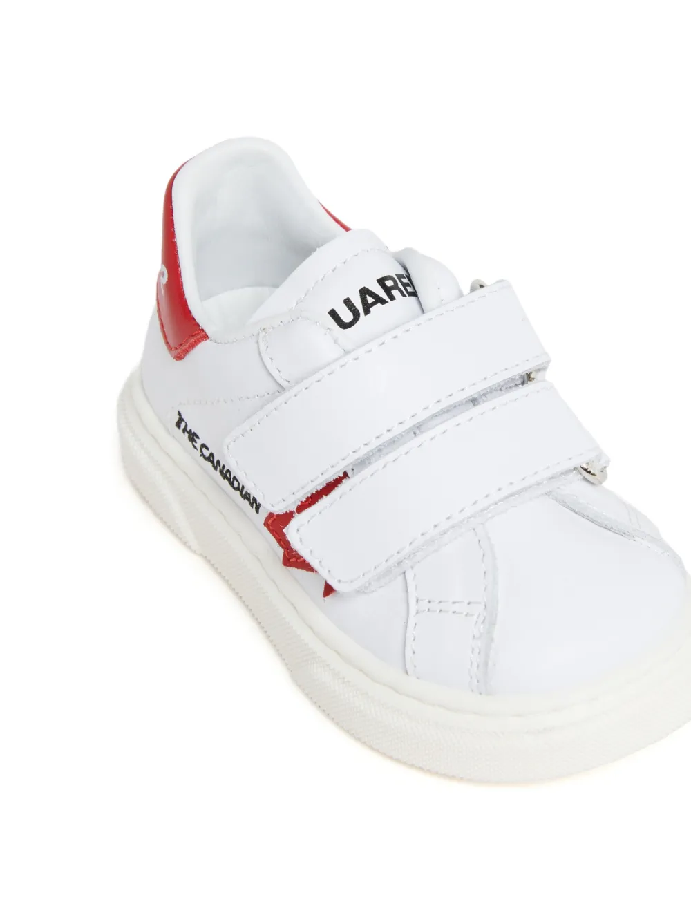Кроссовки с двойным ремешком, украшенные звездами DSQUARED2 KIDS, белый — фото 4