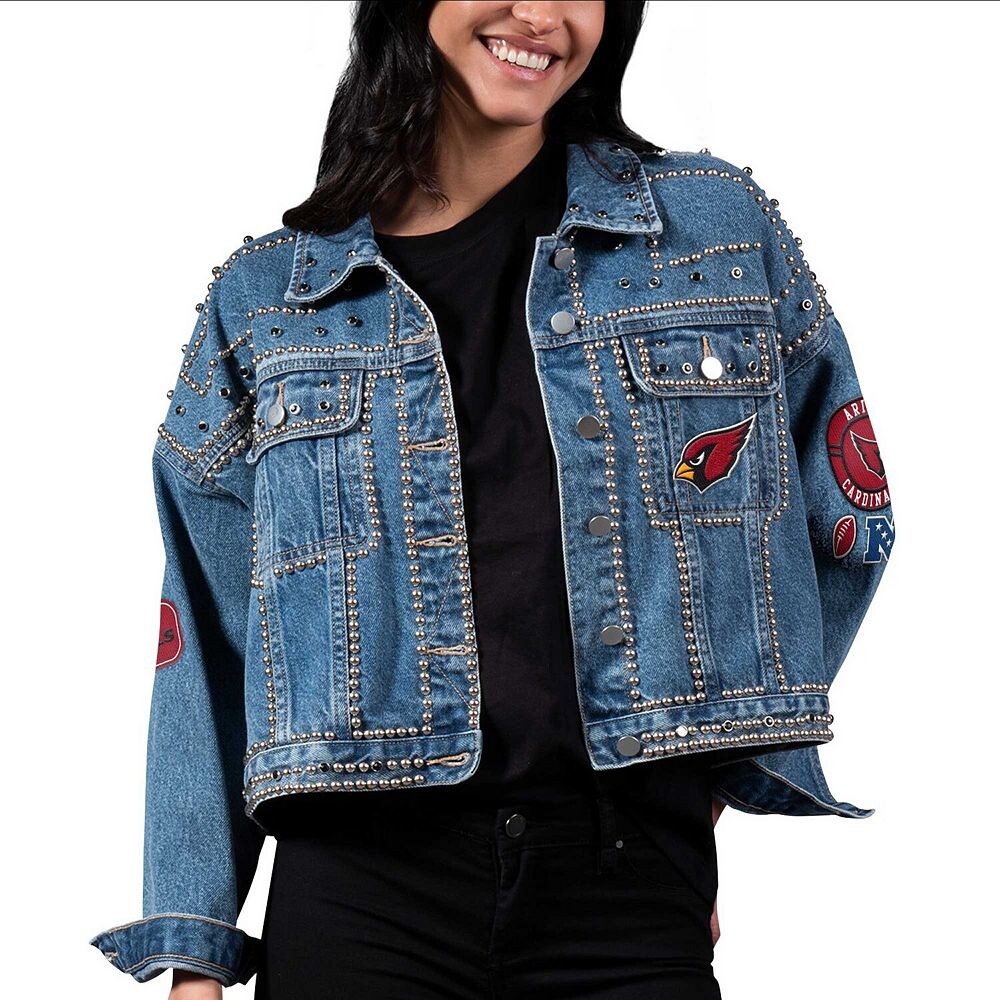 

Женская джинсовая куртка на всех пуговицах G-III 4Her от Carl Banks Arizona Cardinals First Finish Medium, цвет Acr Blue