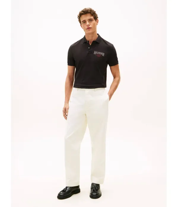 Полюс regular fit Tommy Hilfiger, черный — фото 2