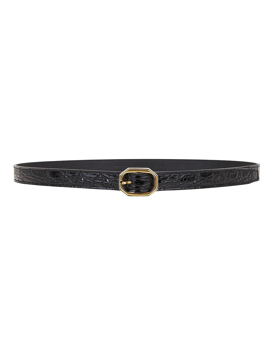 

Кожаный ремень Saint Laurent, цвет Nero