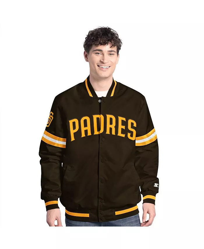 

Мужская коричневая бейсбольная куртка San Diego Padres Scout на молнии Starter