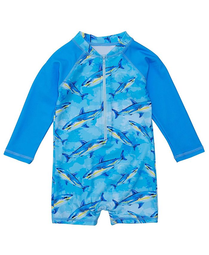 

Детский купальник Jawsome Waves с длинными рукавами - Baby Snapper Rock, синий