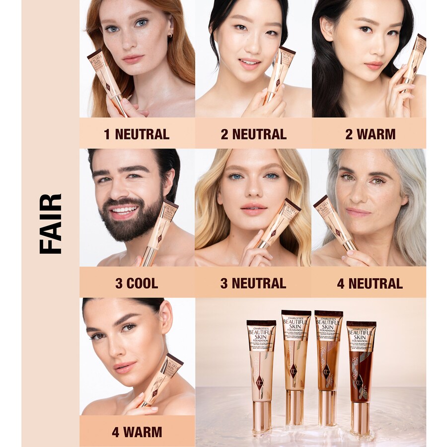 Жидкая тональная основа средней плотности Beautiful Skin Charlotte Tilbury, 1 oz/30 ml, 4 Neutra (дубль) — фото 2