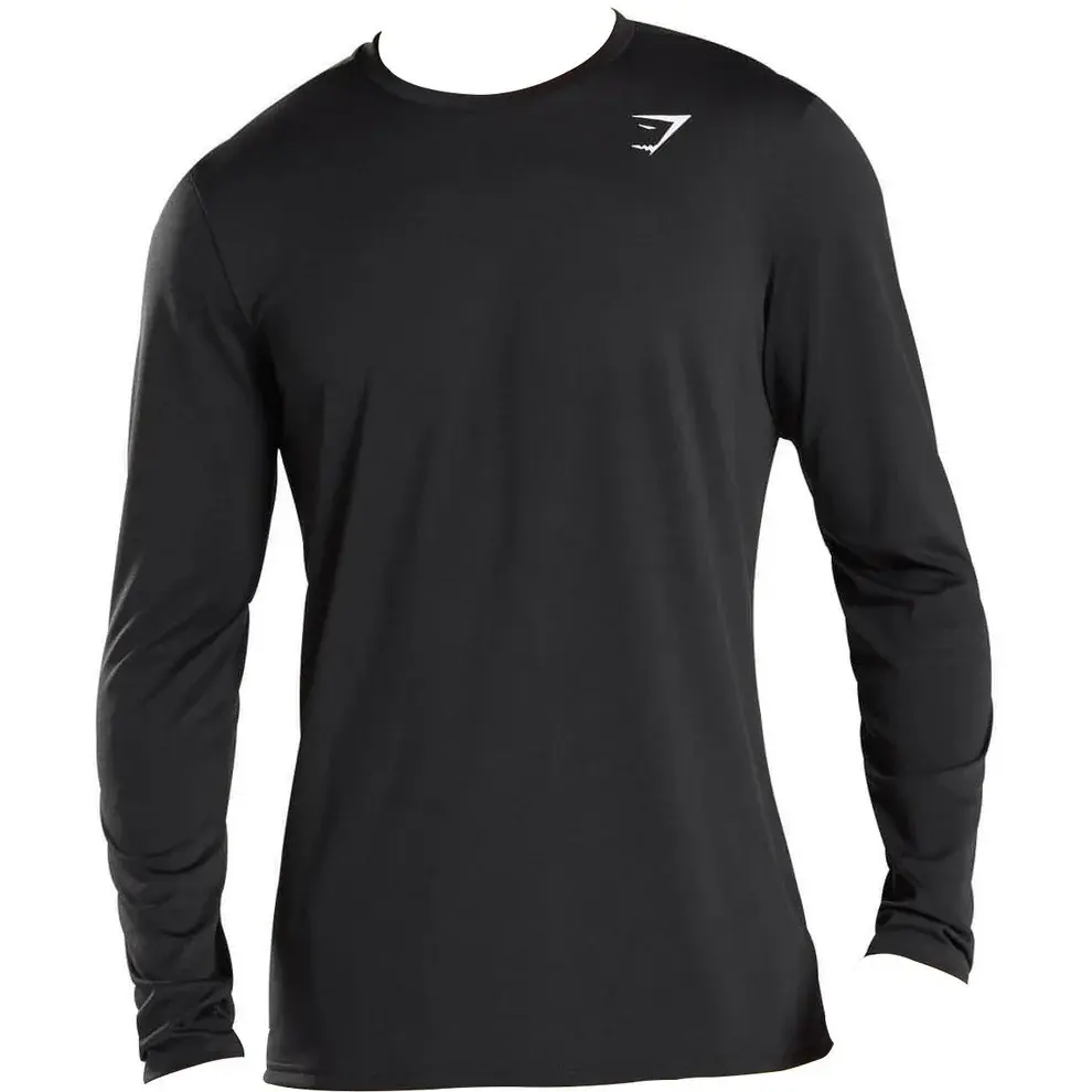 

Футболка с длинным рукавом Arrival Мужская черная GYMSHARK
