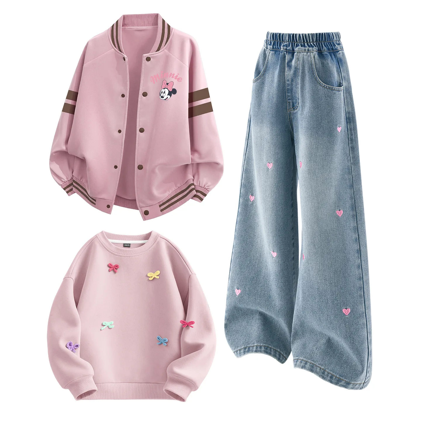 Детский спортивный комплект из 3 предметов Disney, Di Lifting Eye K Lotus Pink+Solid Color Denim Blue+Solid Color Lotus Pink — фото 3
