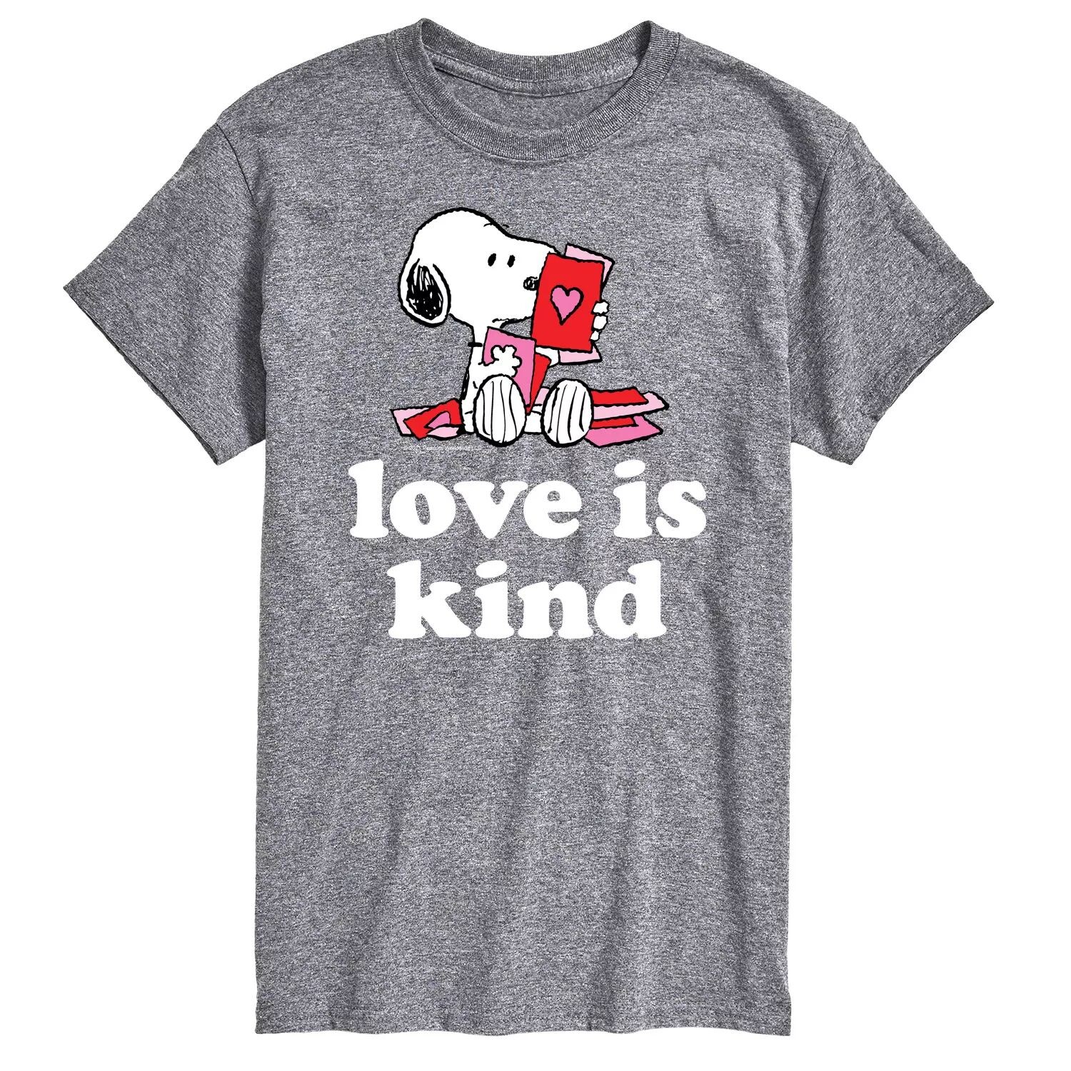 

Футболка Big & Tall Peanuts Love Is Kind Licensed Character, серый