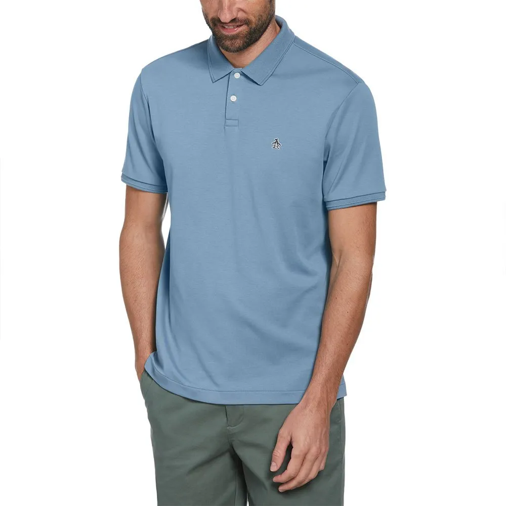 

Поло Original Penguin Daddy Organic Interlock Sticker Pete, синий