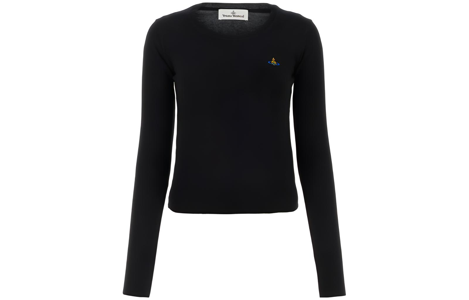 

Свитер с длинными рукавами и вышивкой Orb Vivienne Westwood, черный