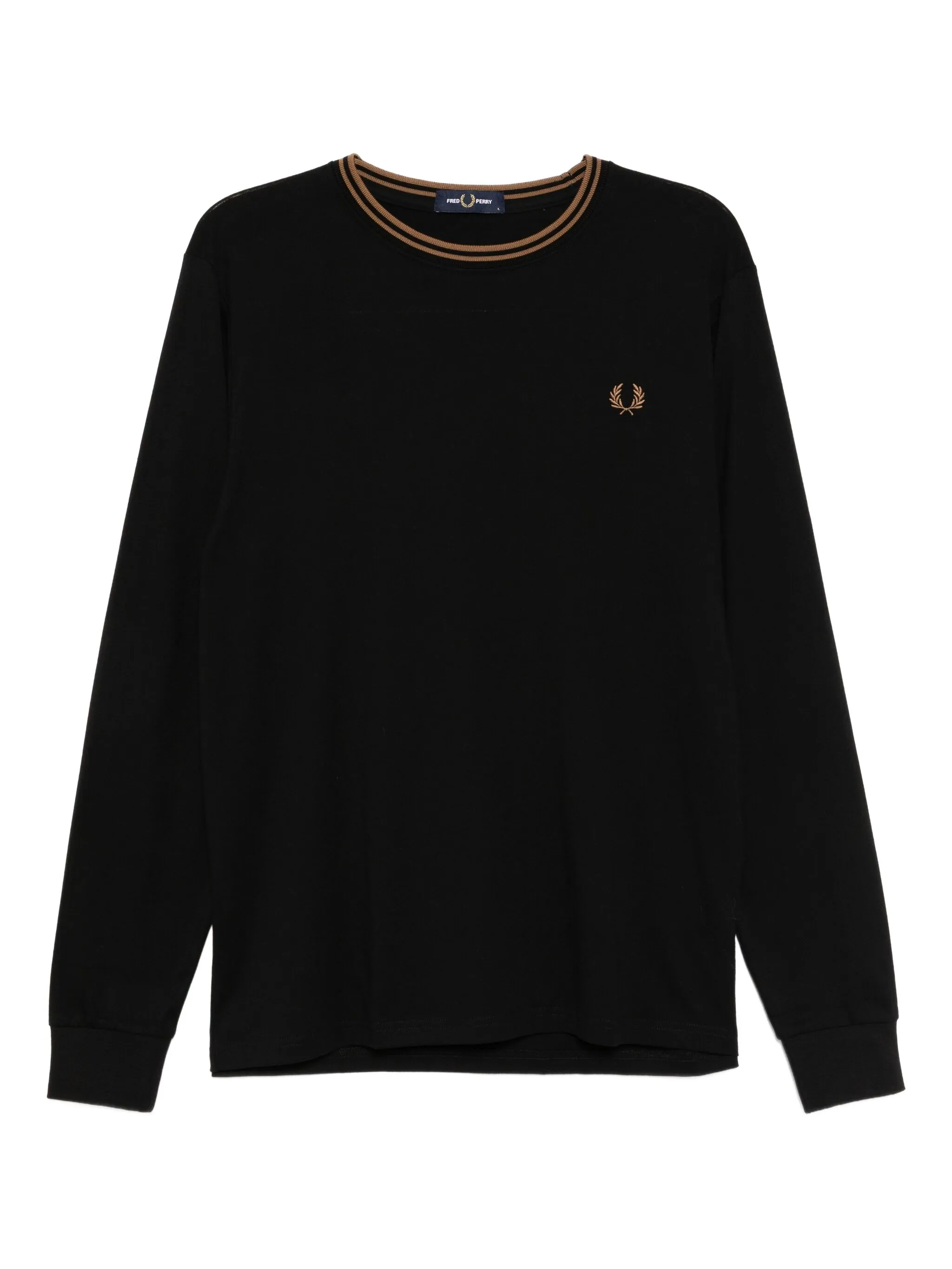 

Футболка с контрастной отделкой Fred Perry, черный
