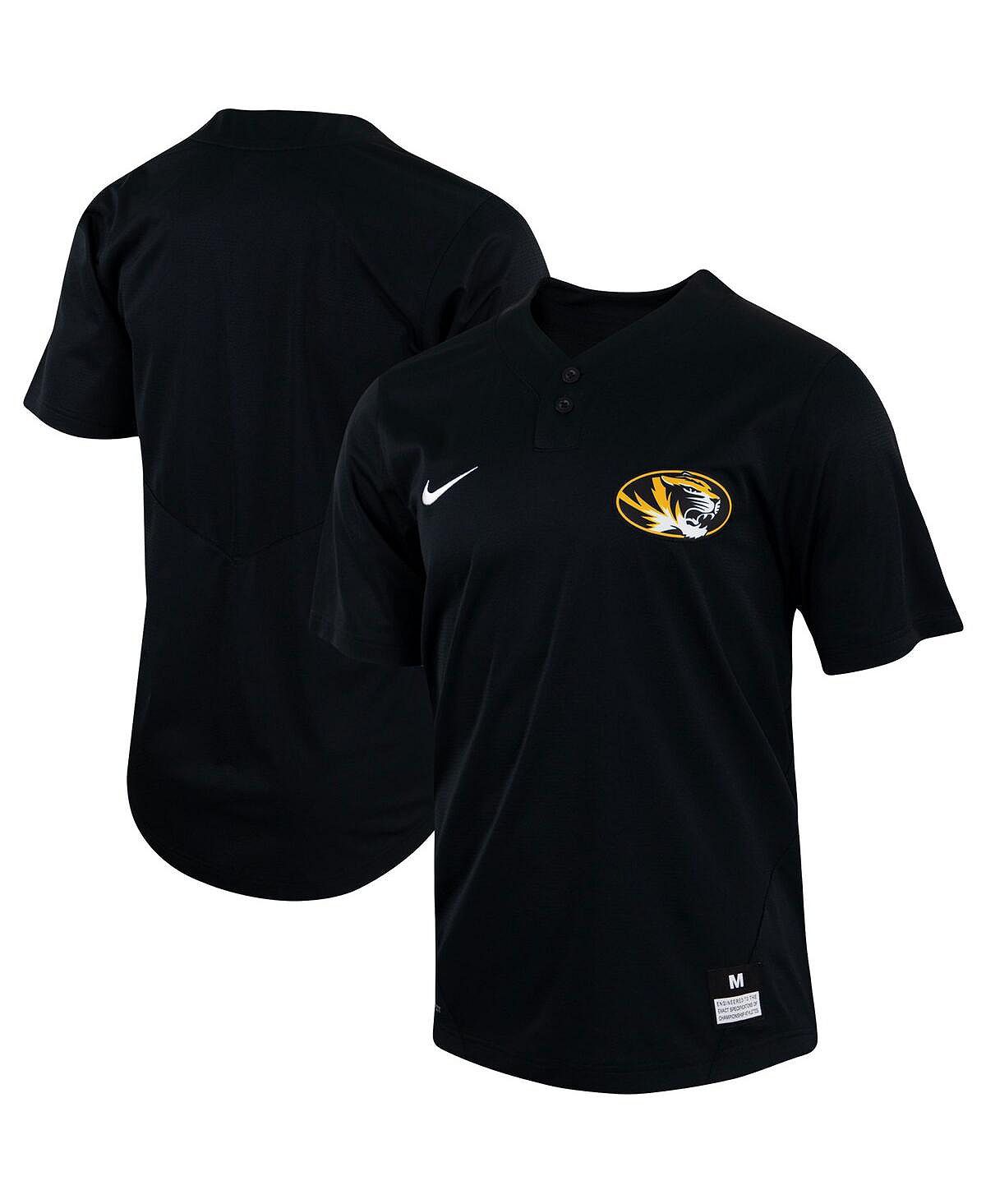 

Мужская черная бейсбольная майка с двумя пуговицами Missouri Tigers Nike