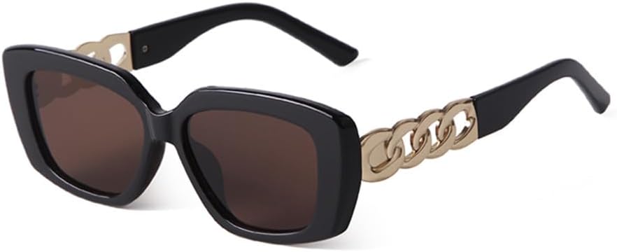 

Ретро-солнцезащитные очки большого размера с леопардовым принтом, модные женские очки с цепочкой на дужках, элегантные белые солнцезащитные очки, размер C2, один размер TYUVIVO, C2