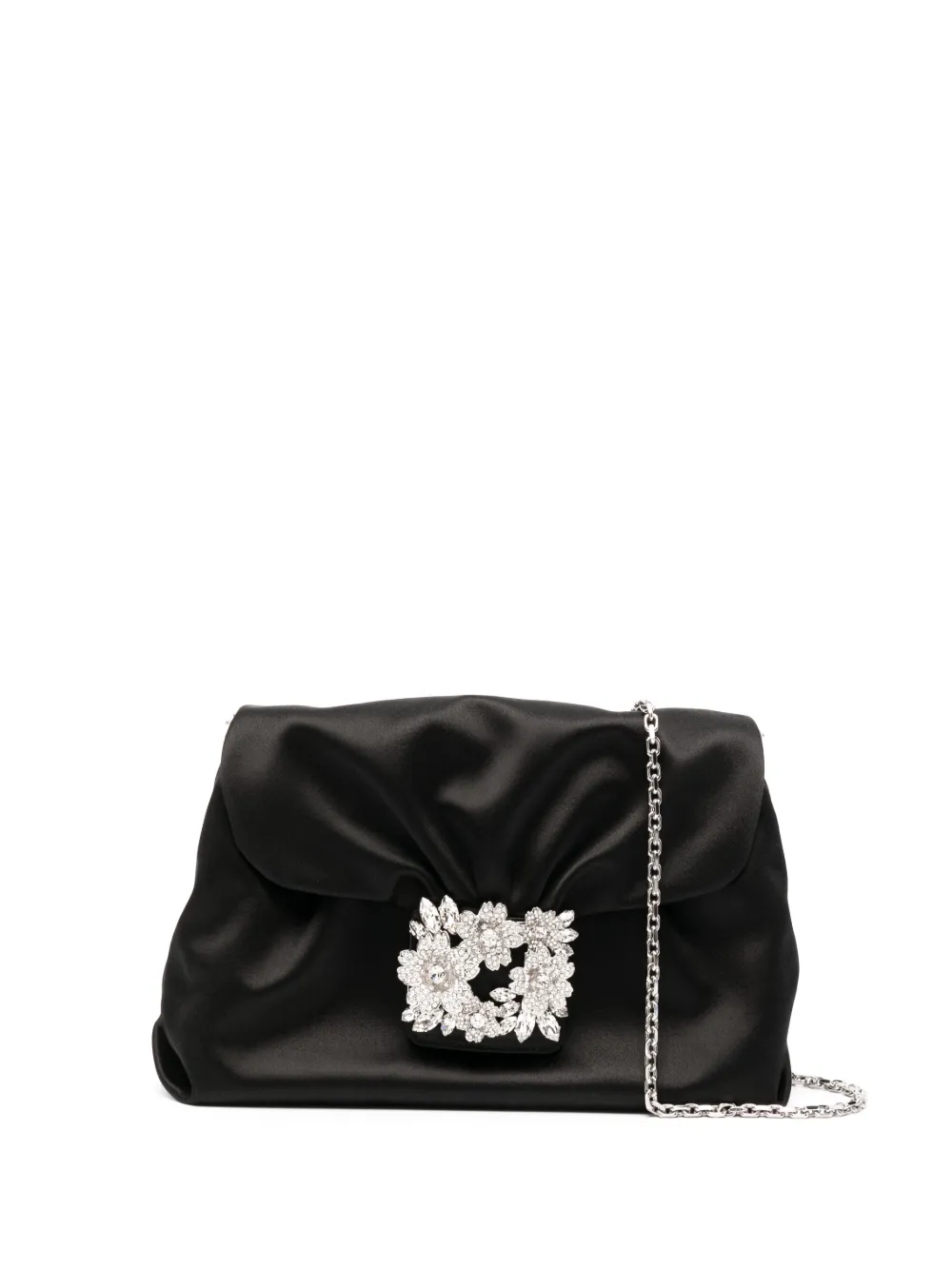

Клатч со сборками Roger Vivier, черный