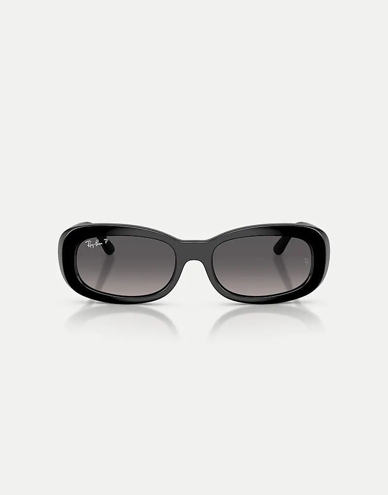 

Солнцезащитные очки Ray-Ban Oval с поляризованными линзами серого цвета в черном цвете