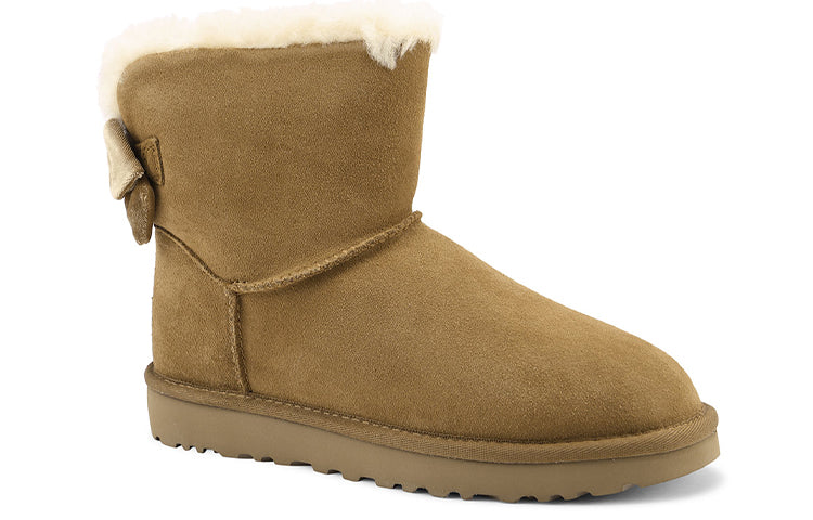 Ботинки зимние UGG WMNS Mini Bailey Bow Velvet Ribbon 2.0, коричневый — фото 4