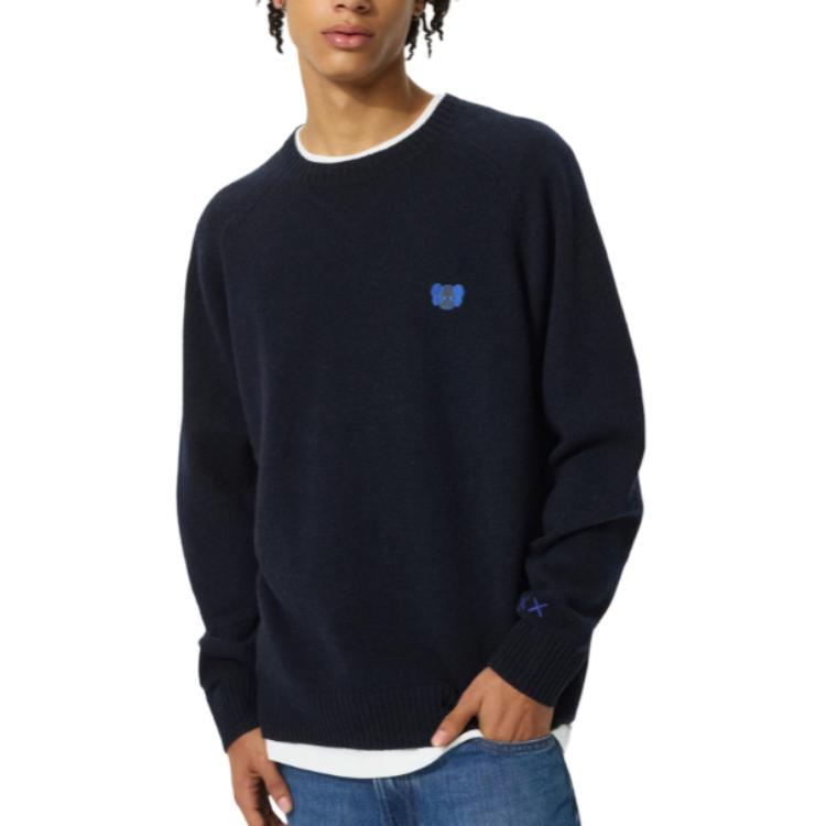 

Свитер унисекс из коллекции KAWS Collaboration FW25 Uniqlo, 69 marine синий